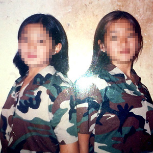 Anna and her sister in the army.&nbsp;