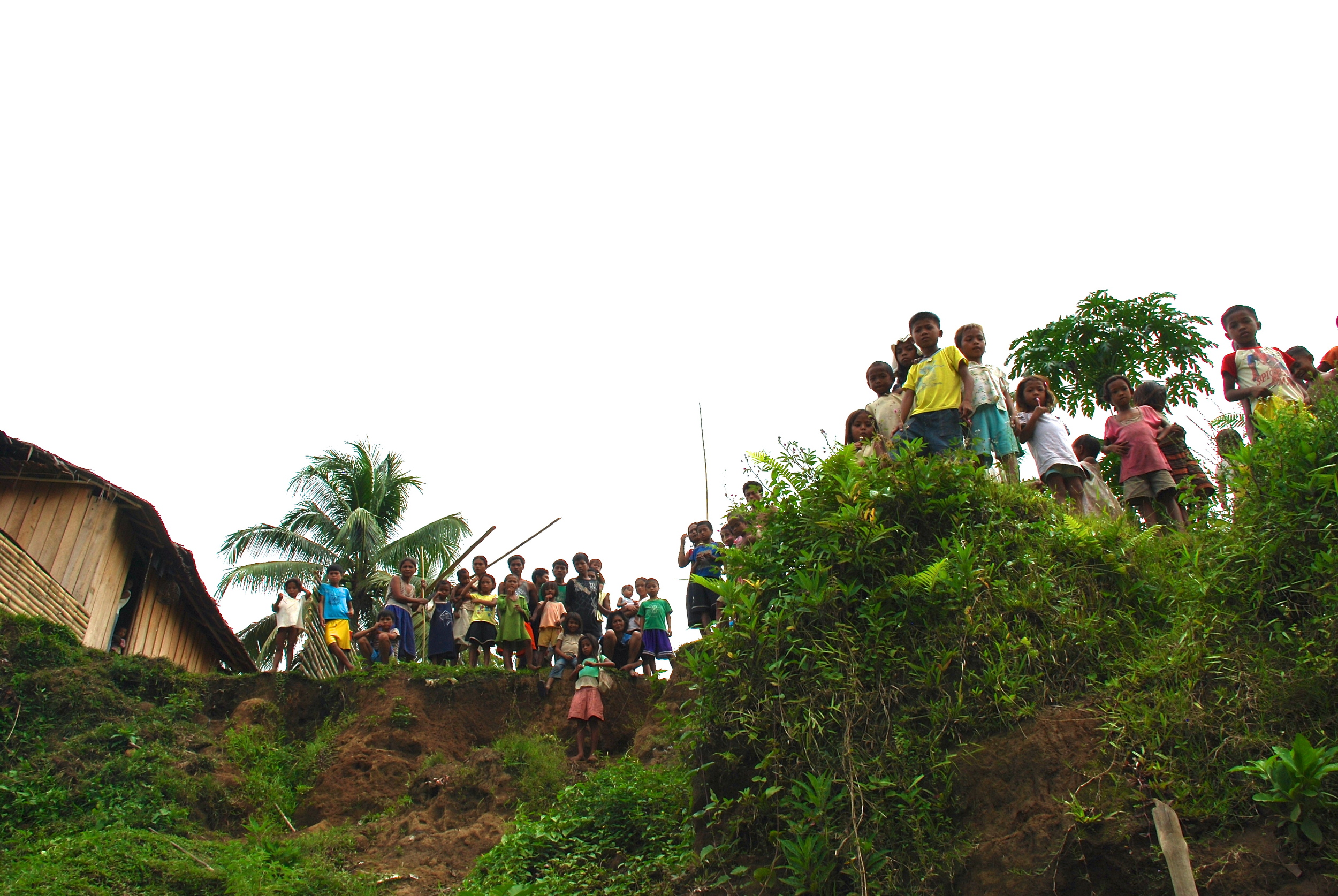 Children waiting for a school in the mountains of Mindanao